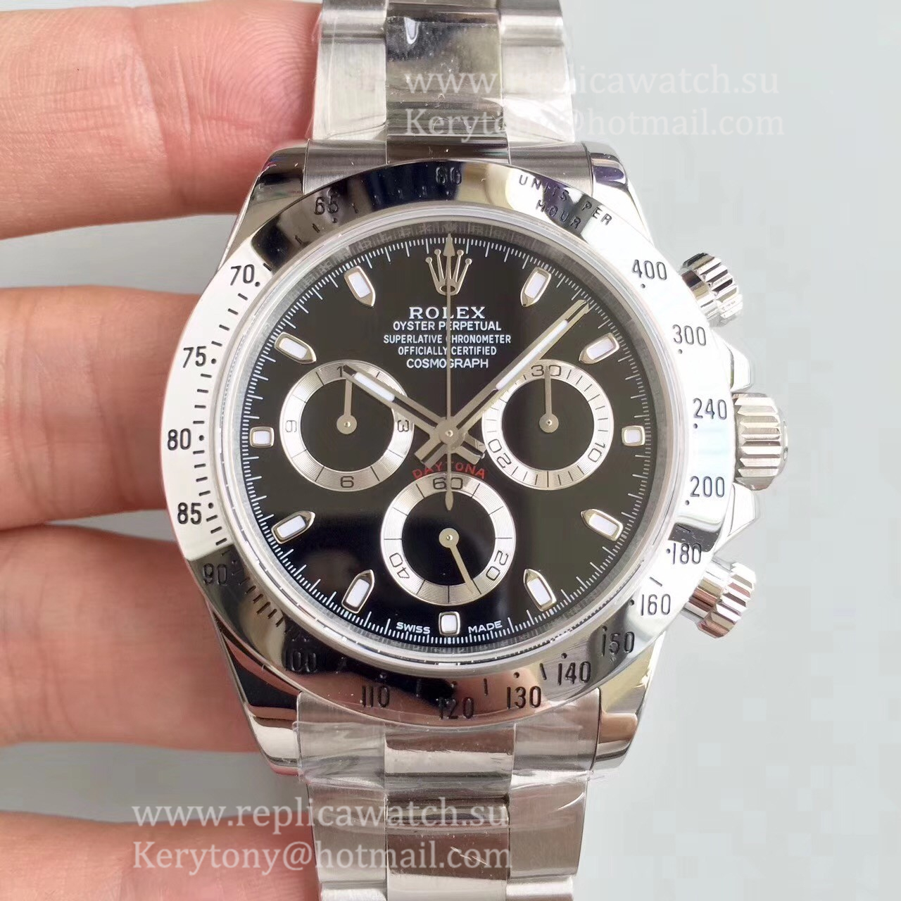Copy R01ex Daytona 116520 ARF SS 904L Black Dial 4130