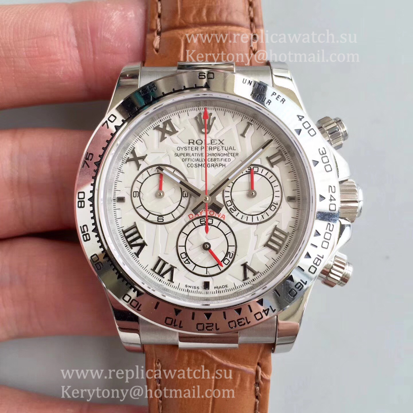 NEW Replica R01ex Daytona 116520 JHF SS White Dial 4130